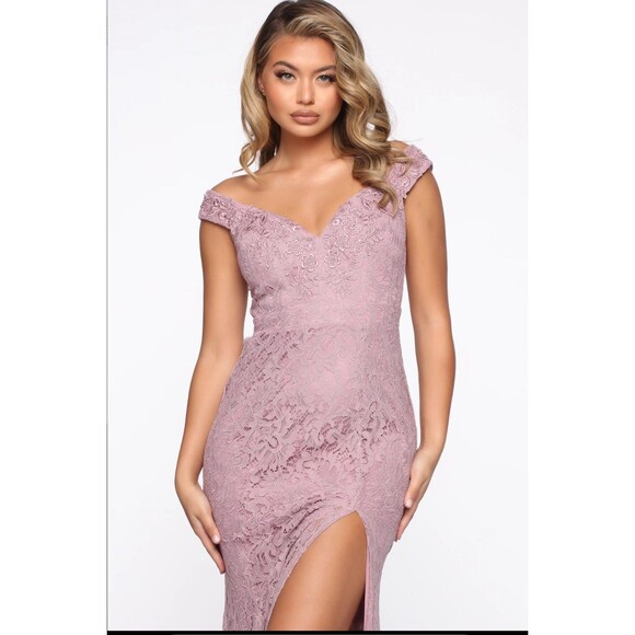 Fashion nova Eyes On You Lace Maxi Dress - Mauve - Picture 2 of 3